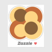 70er Abstrakte geometrische Rundformen Aufkleber (Blatt)