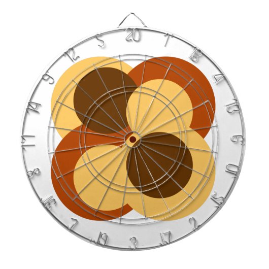 70er Abstrakte geometrische Rundformen Dartscheibe (vorne)