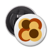 70er Abstrakte geometrische Rundformen Flaschenöffner (Vorderseite)