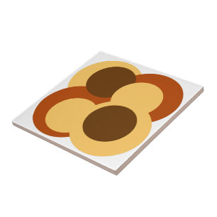 70er Abstrakte geometrische Rundformen Fliese