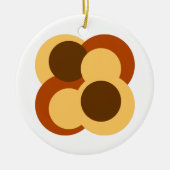 70er Abstrakte geometrische Rundformen Keramik Ornament (Vorne)