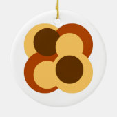 70er Abstrakte geometrische Rundformen Keramik Ornament (Hinten)