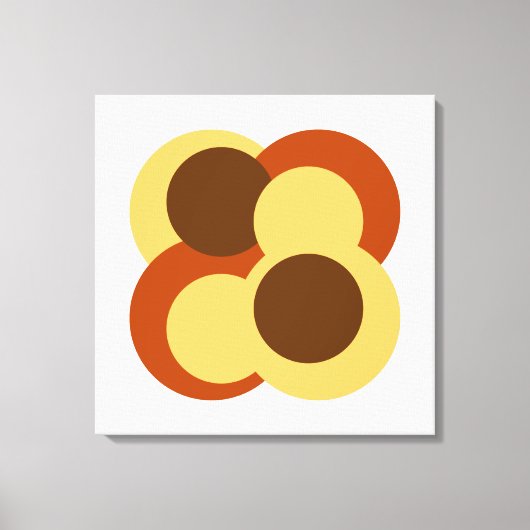 70er Abstrakte geometrische Rundformen Leinwanddruck (Vorderseite)
