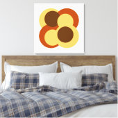 70er Abstrakte geometrische Rundformen Leinwanddruck (Insitu (Schlafzimmer))