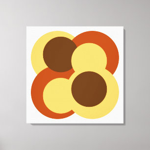 70er Abstrakte geometrische Rundformen Leinwanddruck