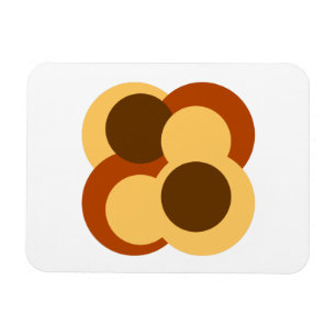 70er Abstrakte geometrische Rundformen Magnet