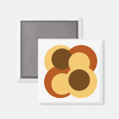 70er Abstrakte geometrische Rundformen Magnet (Vorderseite/Rückseite)