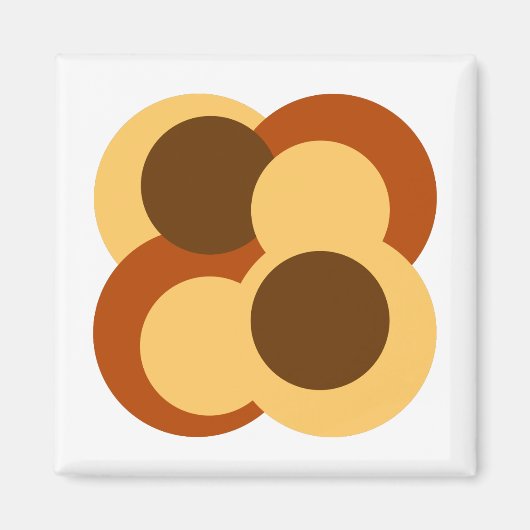70er Abstrakte geometrische Rundformen Magnet (Vorne)