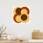 70er Abstrakte geometrische Rundformen Poster (Küche)