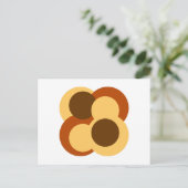 70er Abstrakte geometrische Rundformen Postkarte (Stehend Vorderseite)