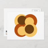 70er Abstrakte geometrische Rundformen Postkarte (Vorne/Hinten)