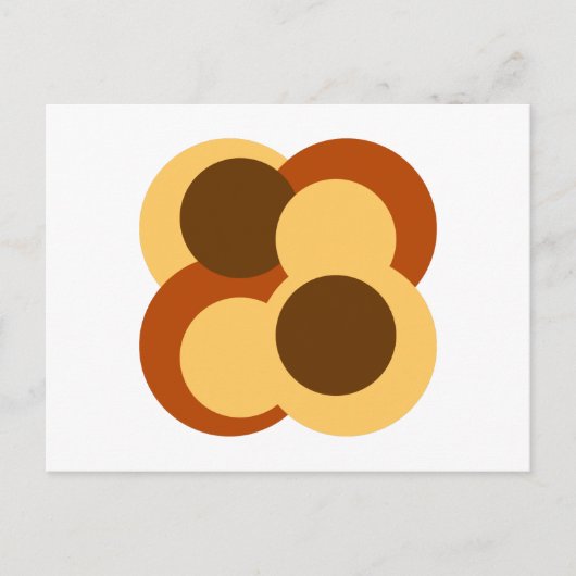 70er Abstrakte geometrische Rundformen Postkarte (Vorderseite)