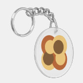 70er Abstrakte geometrische Rundformen Schlüsselanhänger (Vorderseite links)