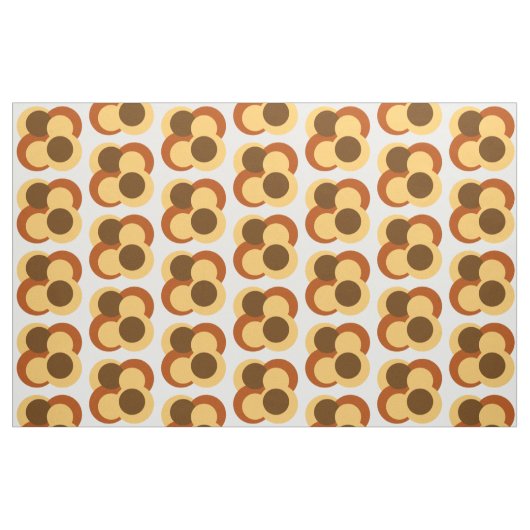 70er Abstrakte geometrische Rundformen Stoff (Fat Quarter (45,7 x 55,9 cm))