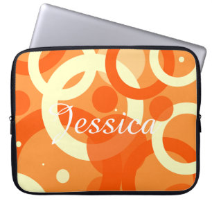 70er Ästhetik Orange Swirl Laptopschutzhülle