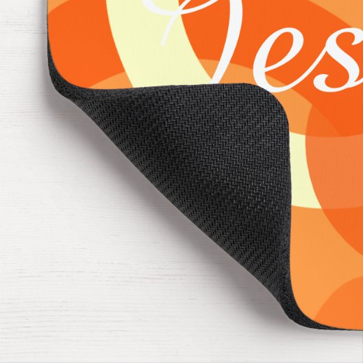 70er Ästhetik Orange Swirl Mousepad (Ecke)