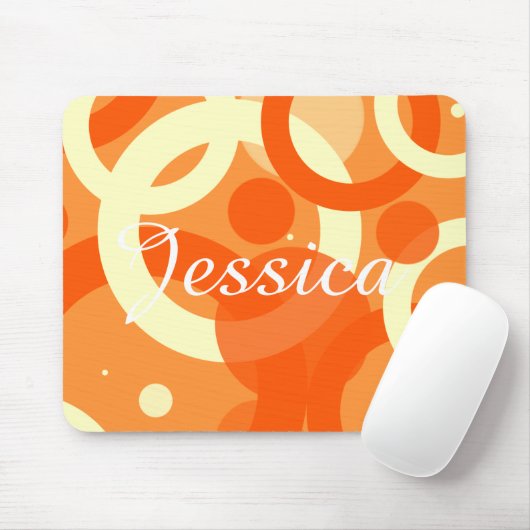 70er Ästhetik Orange Swirl Mousepad (Mit Mouse)