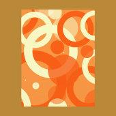 70er Ästhetik Orange Swirl Postkarte