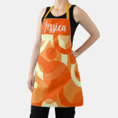 70er Ästhetik Orange Swirl Schürze (InSitu)