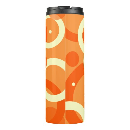70er Ästhetik Orange Swirl Thermosbecher (Rückseite)