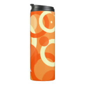 70er Ästhetik Orange Swirl Thermosbecher (Nach rechts gedreht)