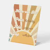 70er Baby Dusche Bohemisch Duschkopf Schild (Vorderseite)