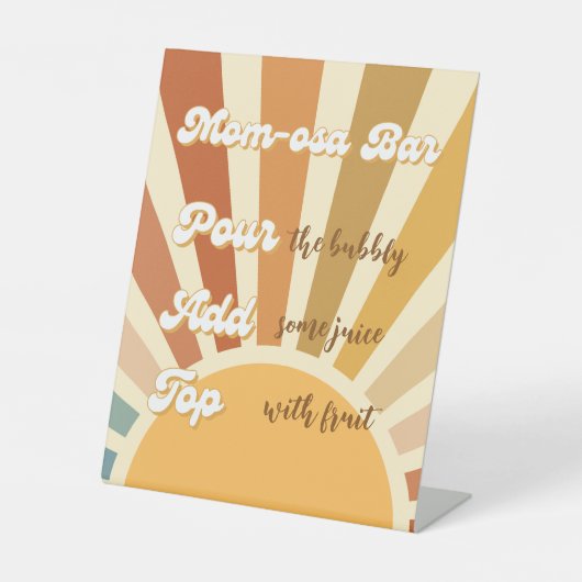 70er Baby Dusche Bohemisch Duschkopf Schild (Vorderseite)