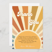 70er Baby Dusche Boho Dusche, Bohemisch Sonnensche Einladung (Vorne/Hinten)