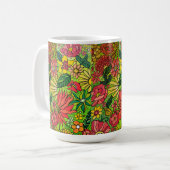 70er Blume Kaffeetasse (Vorderseite Links)