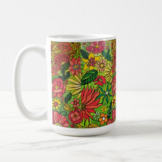 70er Blume Kaffeetasse (Links)