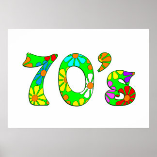 70er Blume Poster