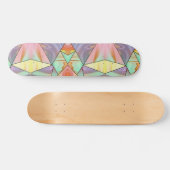 70er Boho Marble Vibes Skateboard (Horizontal)