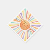 70er Boho Sun "Little Ray of Sunshine" Kinderdusch Serviette (Ecke)