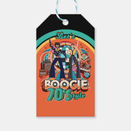 70er Boogie Retro Disco Tanz Gastgeschenke Geschenkanhänger