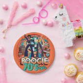 70er Boogie Retro Disco Tanz Partyware Essen Pappteller (Party)