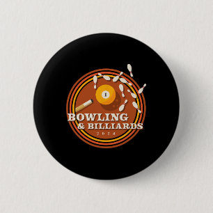 70er Bowling und Billard Button