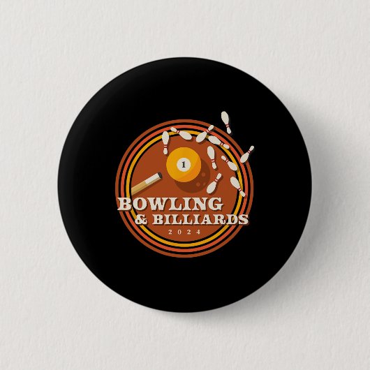 70er Bowling und Billard Button (Vorderseite)