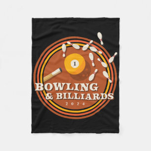 70er Bowling und Billard Fleecedecke