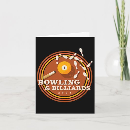 70er Bowling und Billard Karte (Vorderseite)