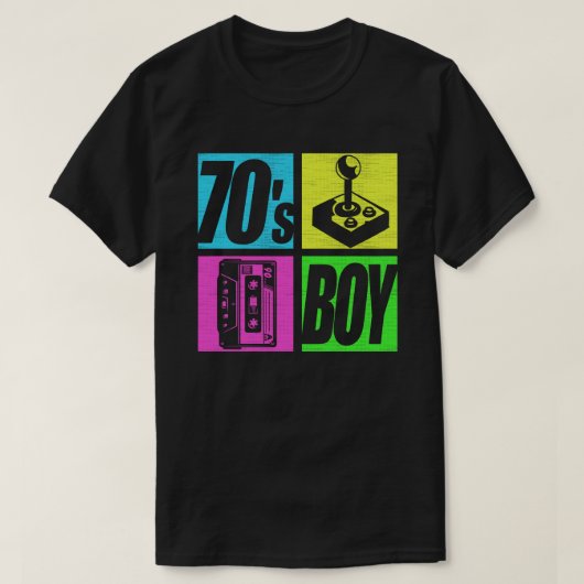 70er Boy 1970er Fashion 70 Theme Party Seventies T-Shirt (Design vorne)