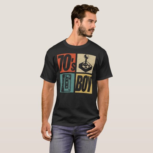 70er Boy 1970er Fashion 70 Theme Party Seventies T-Shirt (Vorne ganz)