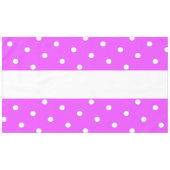 70er Bright Hübsch Pink White Stripes Polka Dots Tischdecke (Vorderseite (Horizontal))