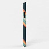 70er bunt Streifen Monogramm Initialen ästhetisch Case-Mate iPhone Hülle (Hinten/Rechts)