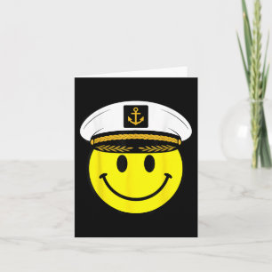 70er Captain Yellow Smile Face lächeln glücklichen Karte