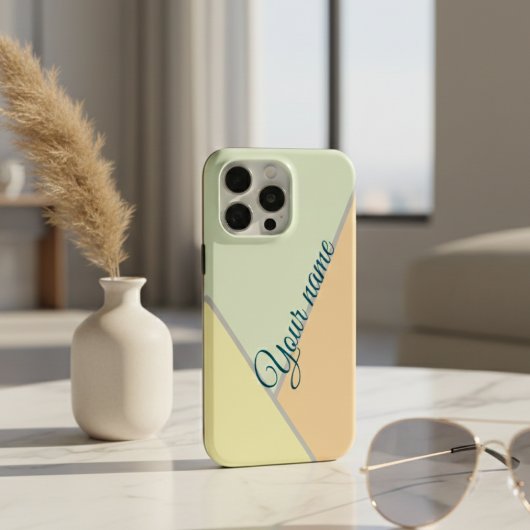 70er Color block Sage green Dreiecke Individuelle Case-Mate iPhone Hülle