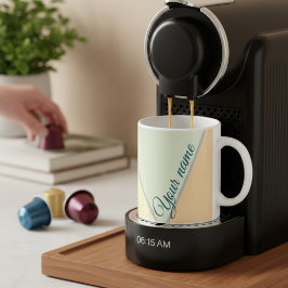 70er Color block Sage green Dreiecke Individuelle  Kaffeetasse