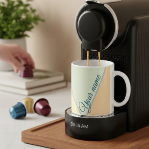 70er Color block Sage green Dreiecke Individuelle  Kaffeetasse