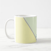 70er Color block Sage green Dreiecke Individuelle  Kaffeetasse (Links)