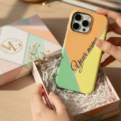 70er COlor-Blockgeometrisches Abstraktes Muster iPhone Hülle