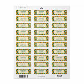 "70er Colorful Square Pattern Rücksendeadresse (Vorne)